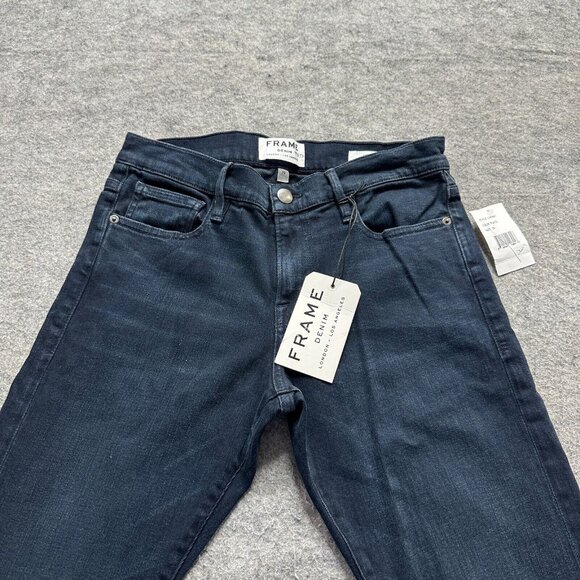 FRAME L'Homme Slim Jeans Men 29 x 34 Blue Placid Dark Wash LMH691 Stretch - Picture 3 of 16